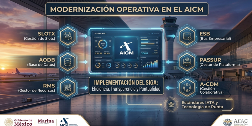 Nuevo Sistema de Gestión Aeroportuaria (SIGA) en el AICM: Implicaciones Operativas y Legales